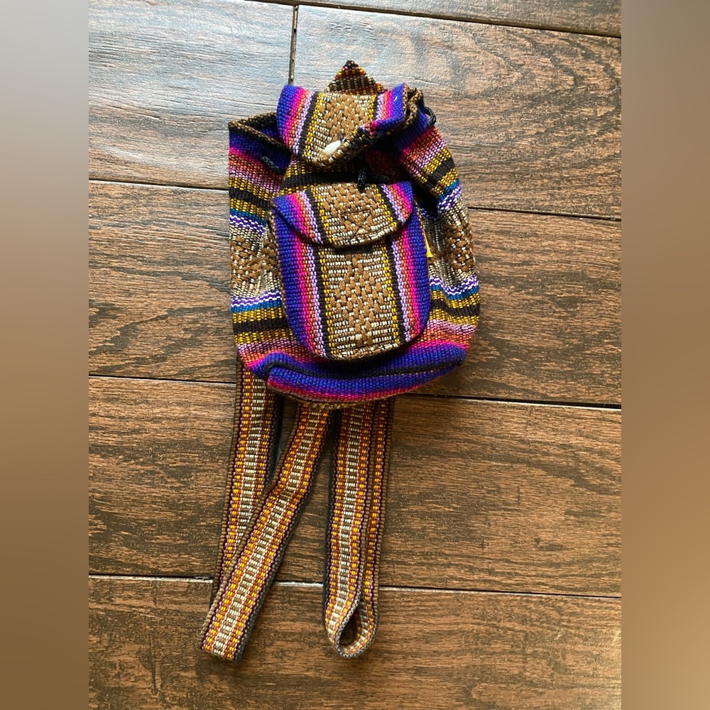 Colorful Striped Women's mini Backpack